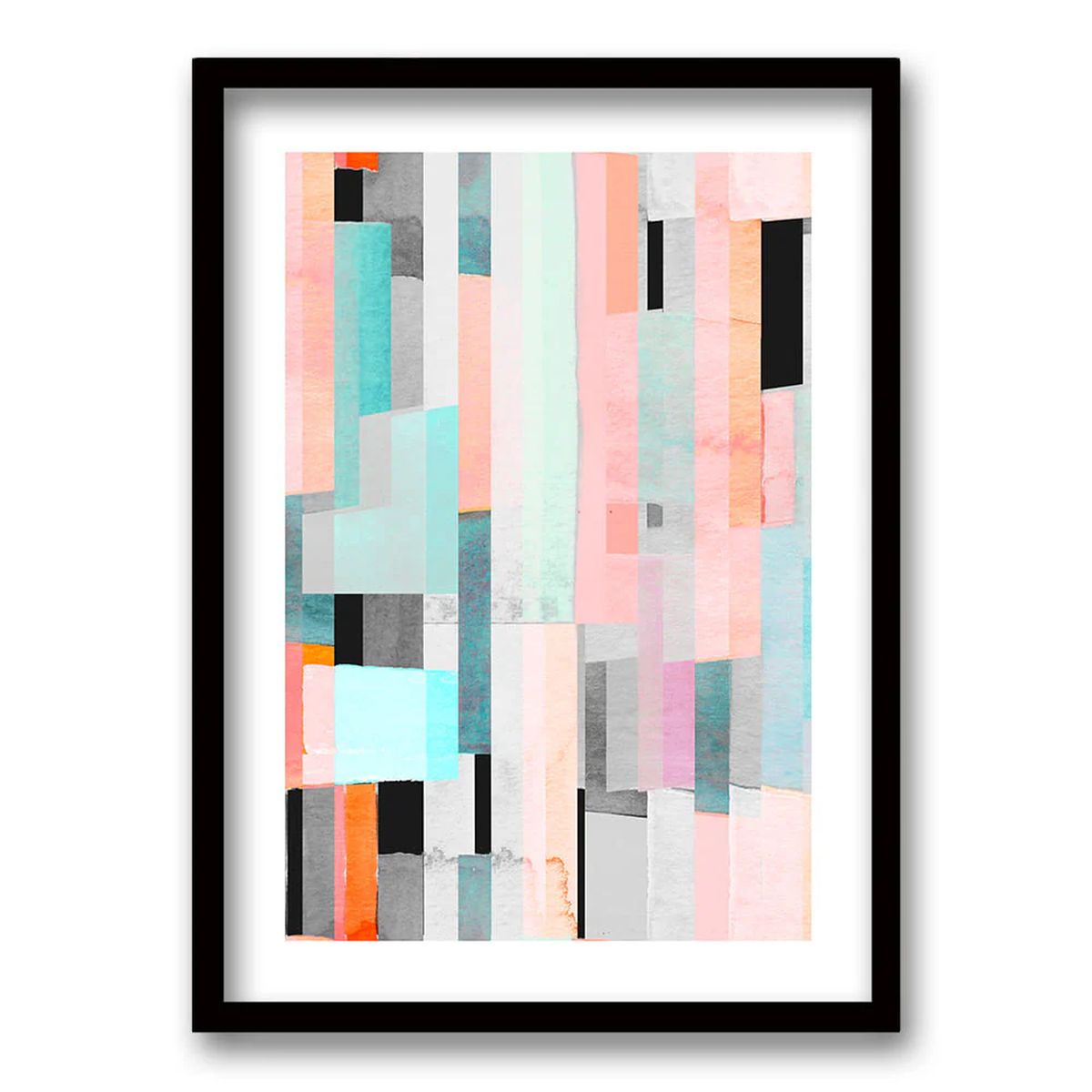 RETELA - Cuadro Abstract Color - Negro