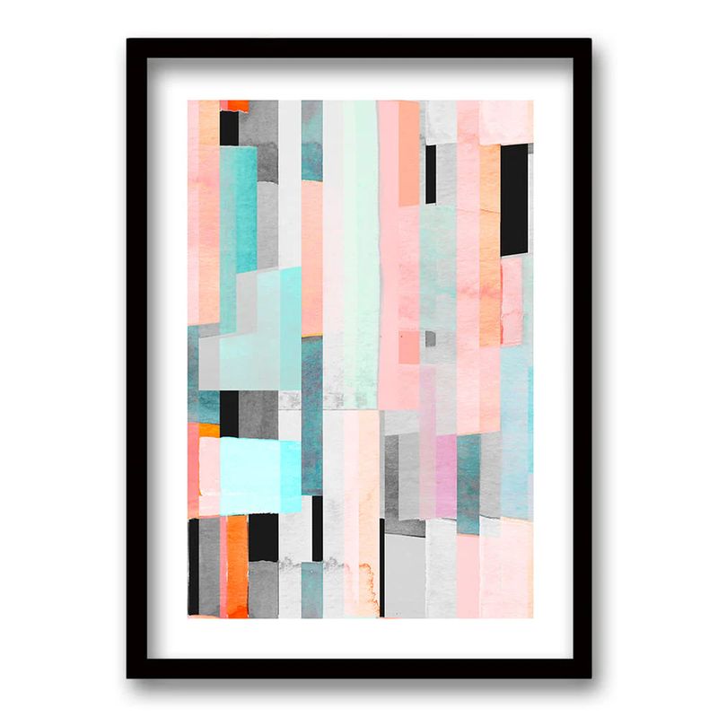 RETELA - Cuadro Abstract Color - Negro