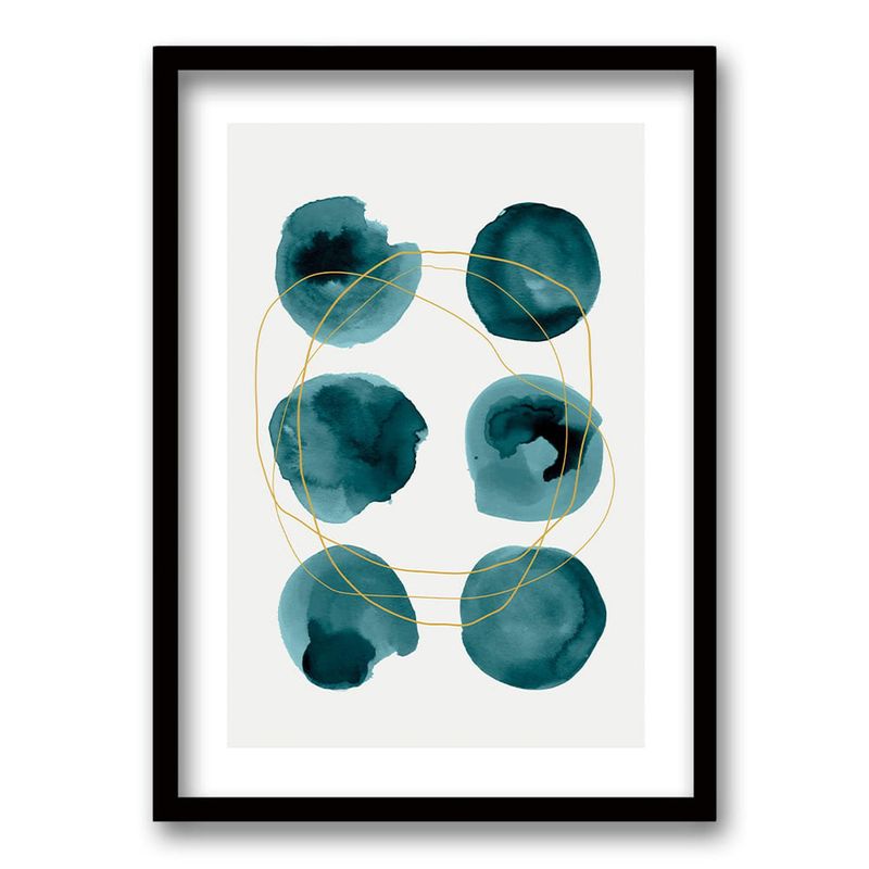 RETELA - Cuadro Turquoise - Negro - 70x50 cm