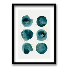 RETELA - Cuadro Turquoise - Negro - 70x50 cm