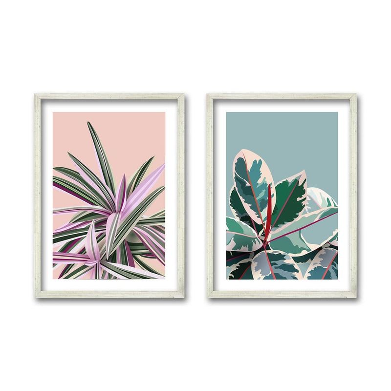 RETELA - Cuadro Duo Plateado Botanica - Plateado