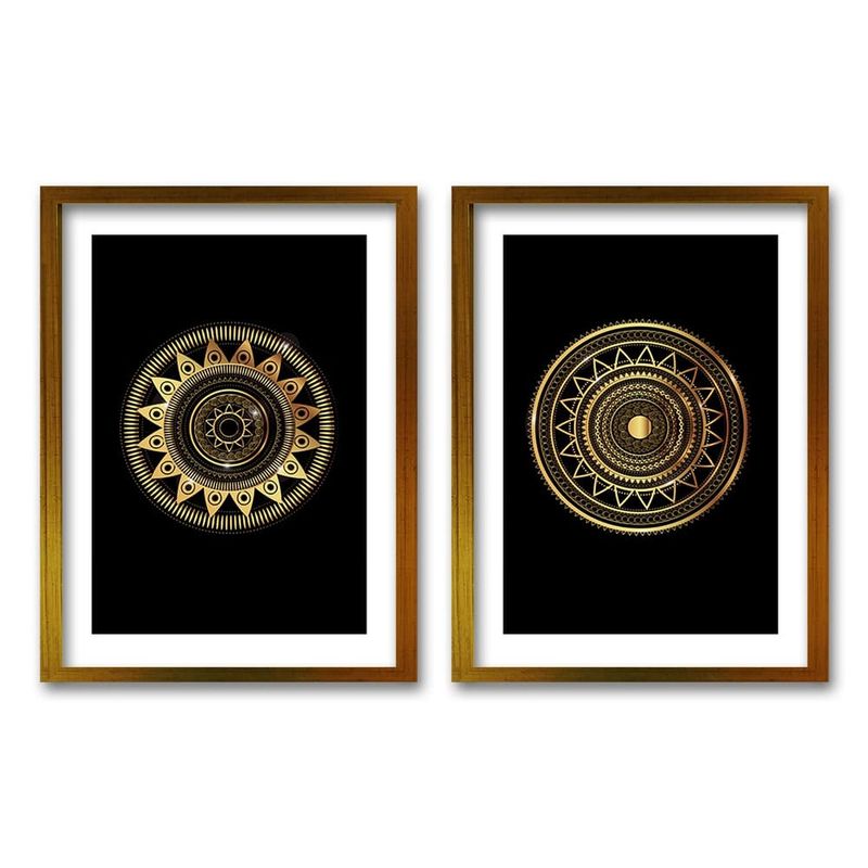 RETELA - Cuadro Duo Dorado Mandala - Dorado