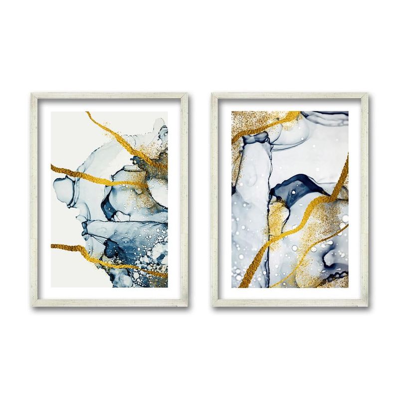 RETELA - Cuadro Duo Plateado Bleu - Plateado