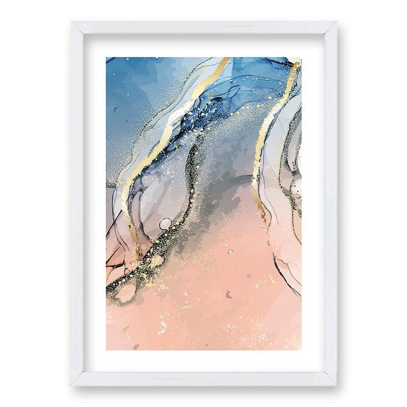 RETELA - Cuadro Marmol Pink - Blanco - 70x50 cm