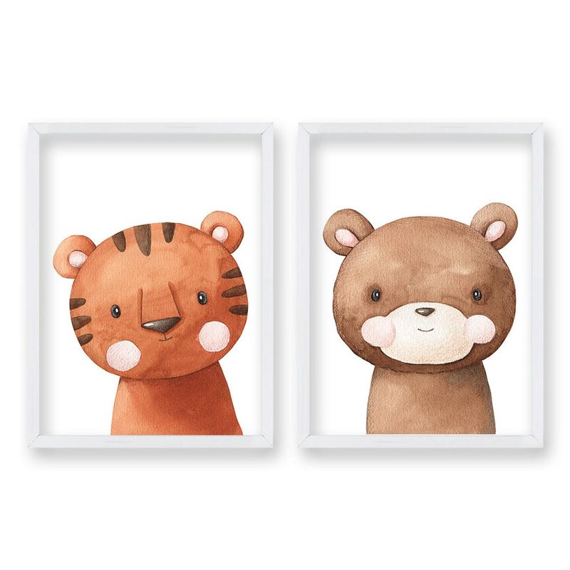 RETELA - Cuadro Duo Amipets - Blanco - 70x50 cm