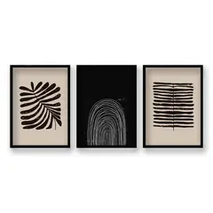 RETELA - Cuadro Trio Papiro - Negro - 40x30 cm