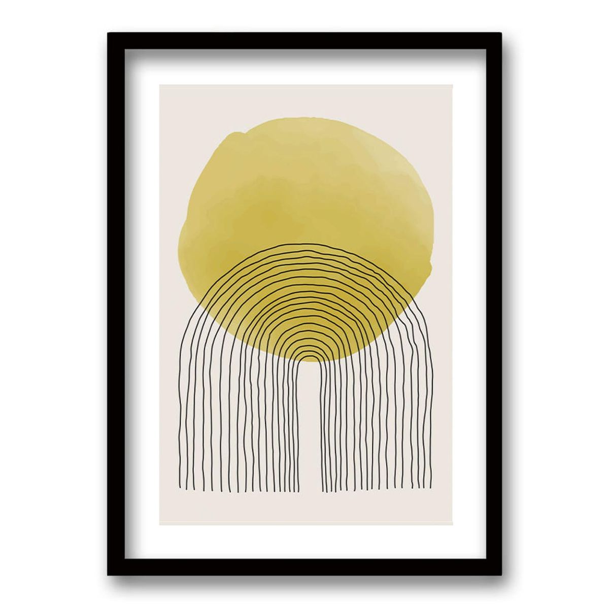 RETELA - Cuadro Yellow IV - Negro - 40x30 cm