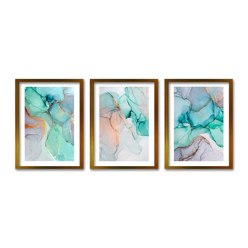 RETELA - Cuadro Trio Dorado Marmol - Dorado - 50x35 cm