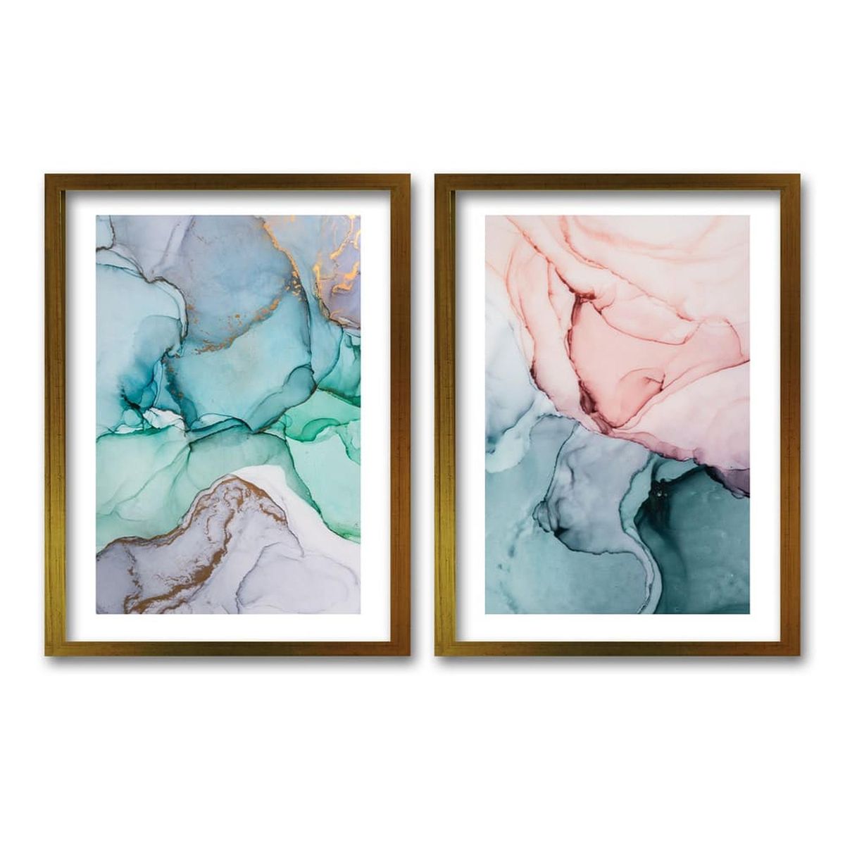 RETELA - Cuadro Duo Dorado Marmol - Dorado