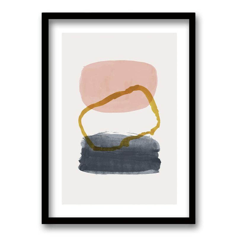 RETELA - Cuadro Cir II - Negro - 70x50 cm