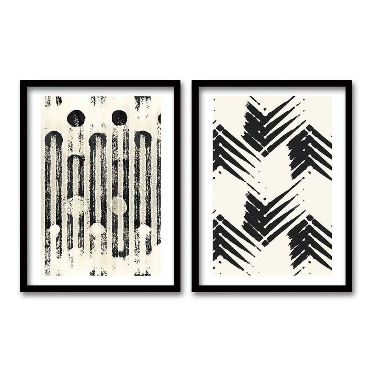 RETELA - Cuadro Duo Negro Monocromo - Negro