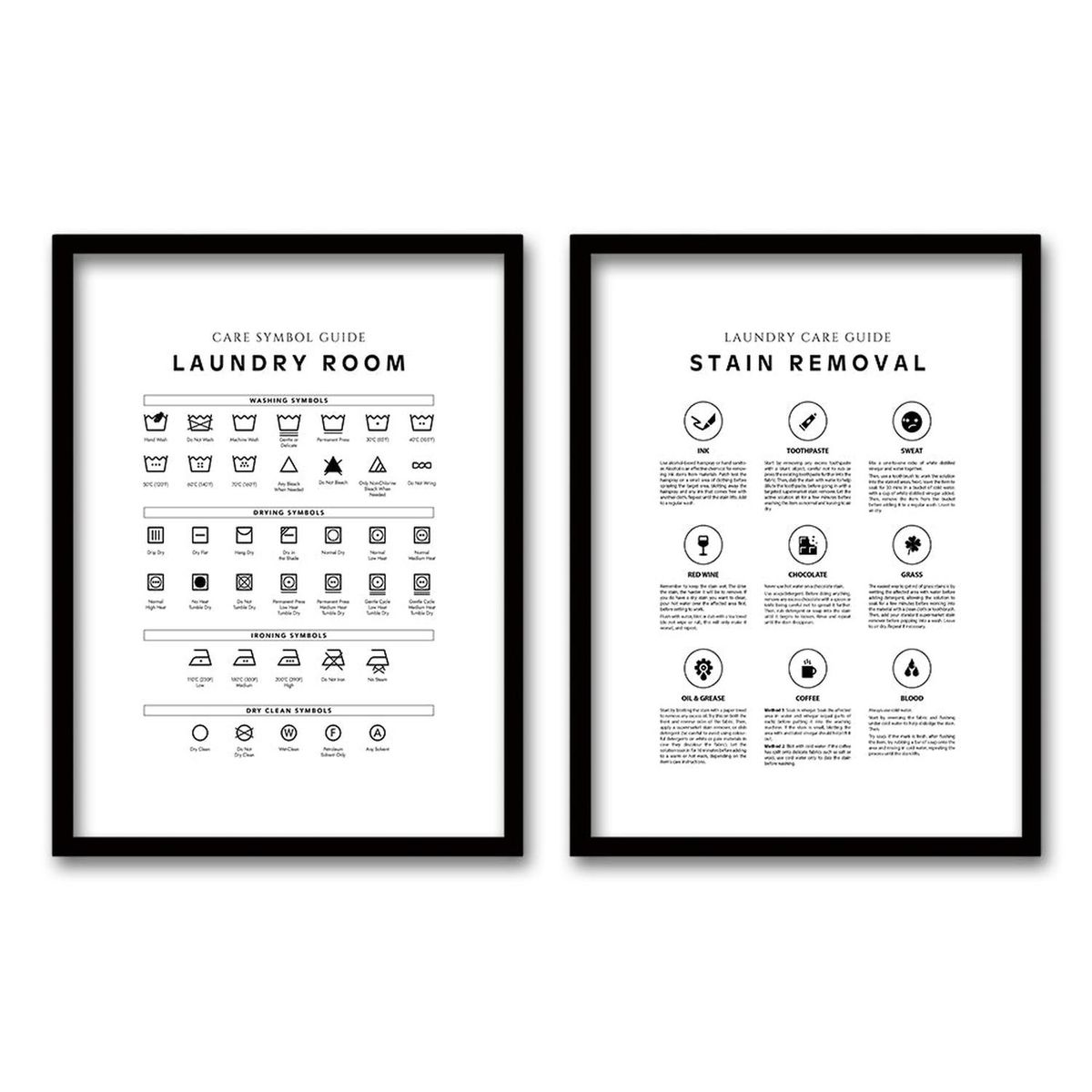 RETELA - Cuadro Duo Lavado: Una Guía Visual - Negro - 40x30 cms