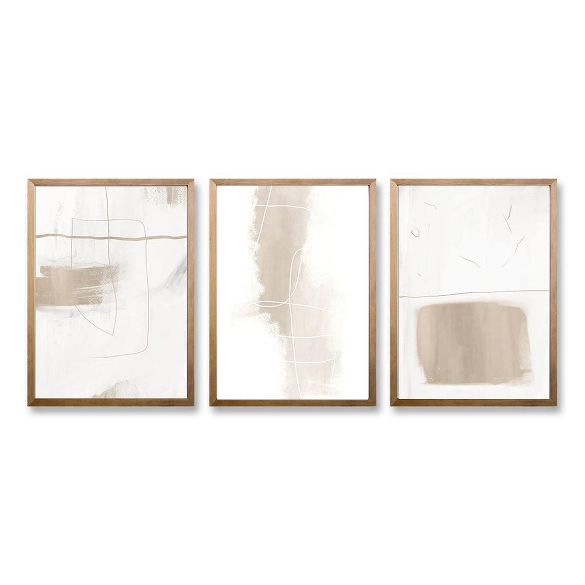 RETELA - Cuadro Trio Fall - Cafe - 70x50 cm