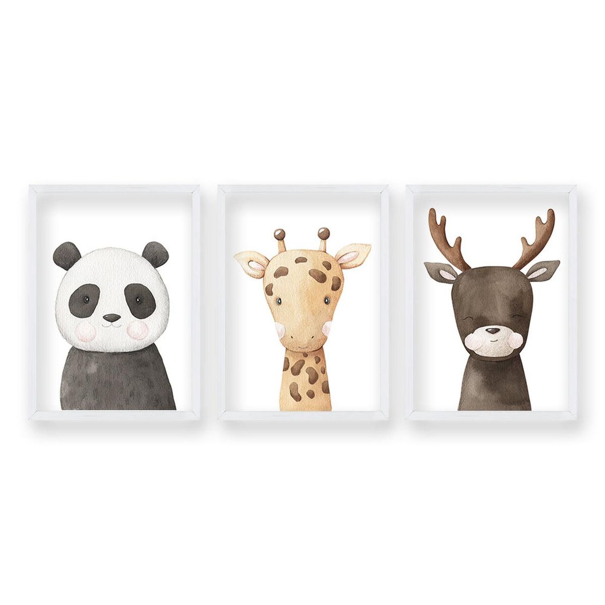 RETELA - Cuadro Trio Anipets I - Blanco - 70x50 cm