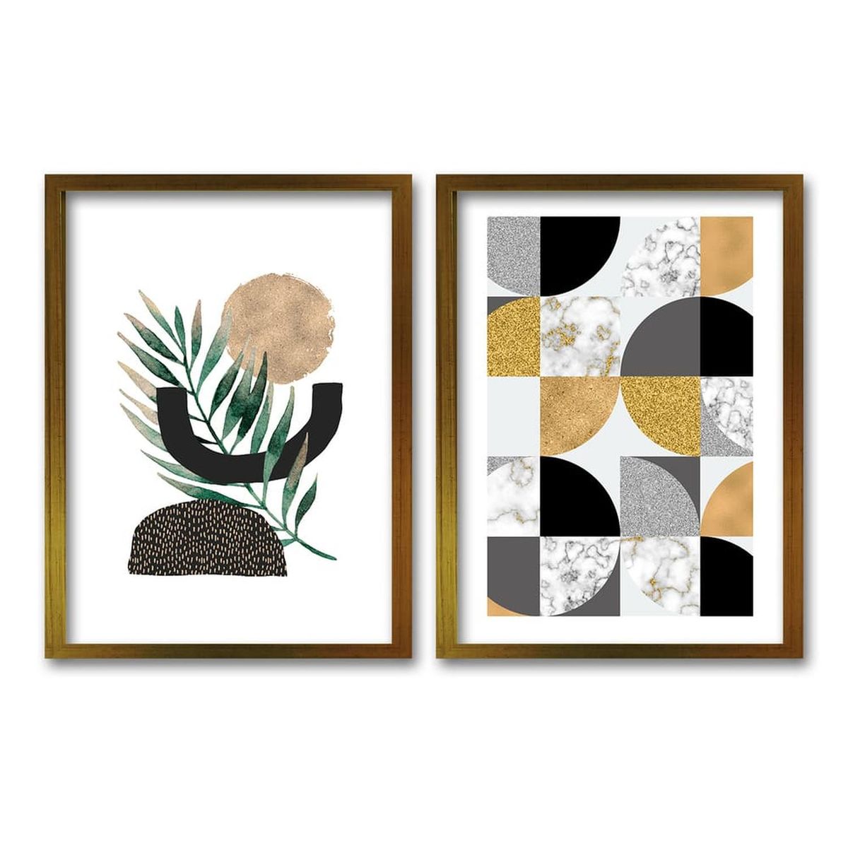 RETELA - Cuadro Duo Dorado Seamless - Dorado - 70x50 cm