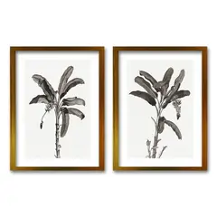 RETELA - Cuadro Duo Palmeras - Dorado - 70x50 cm