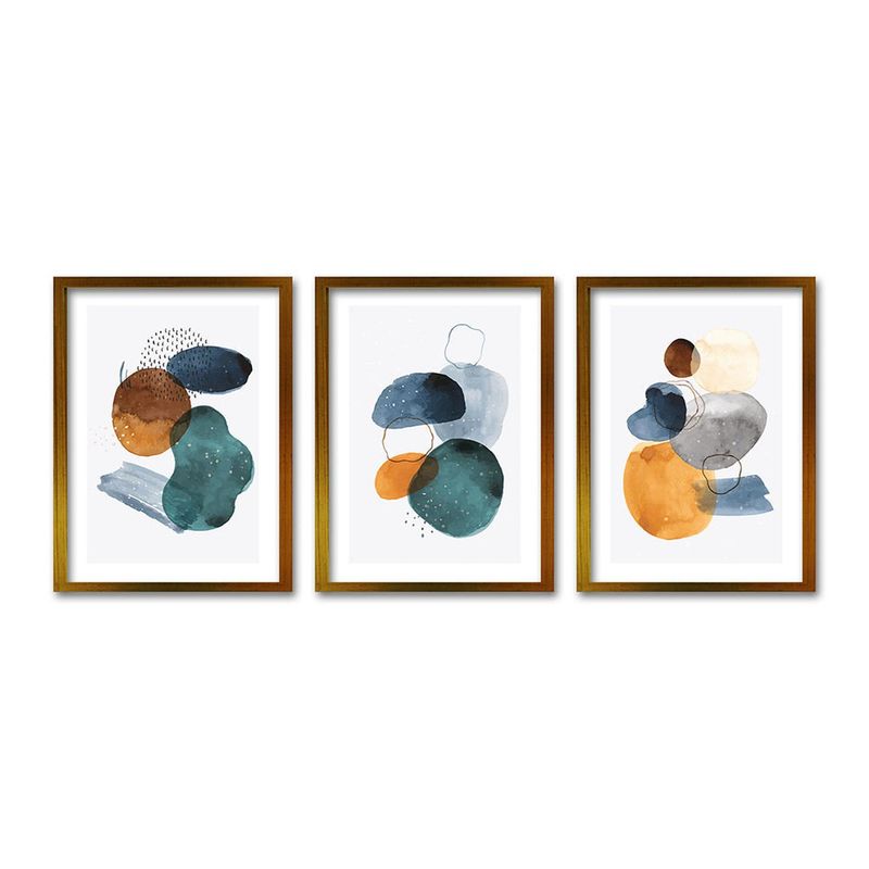 RETELA - Cuadro Trio Dorado Pierre - Dorado - 70x50 cm
