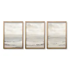 RETELA - Cuadro Trio Resonancia Arbórea - Cafe - 50x35 cm