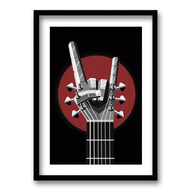 RETELA - Cuadro You Rock - Negro - 50x35 cm