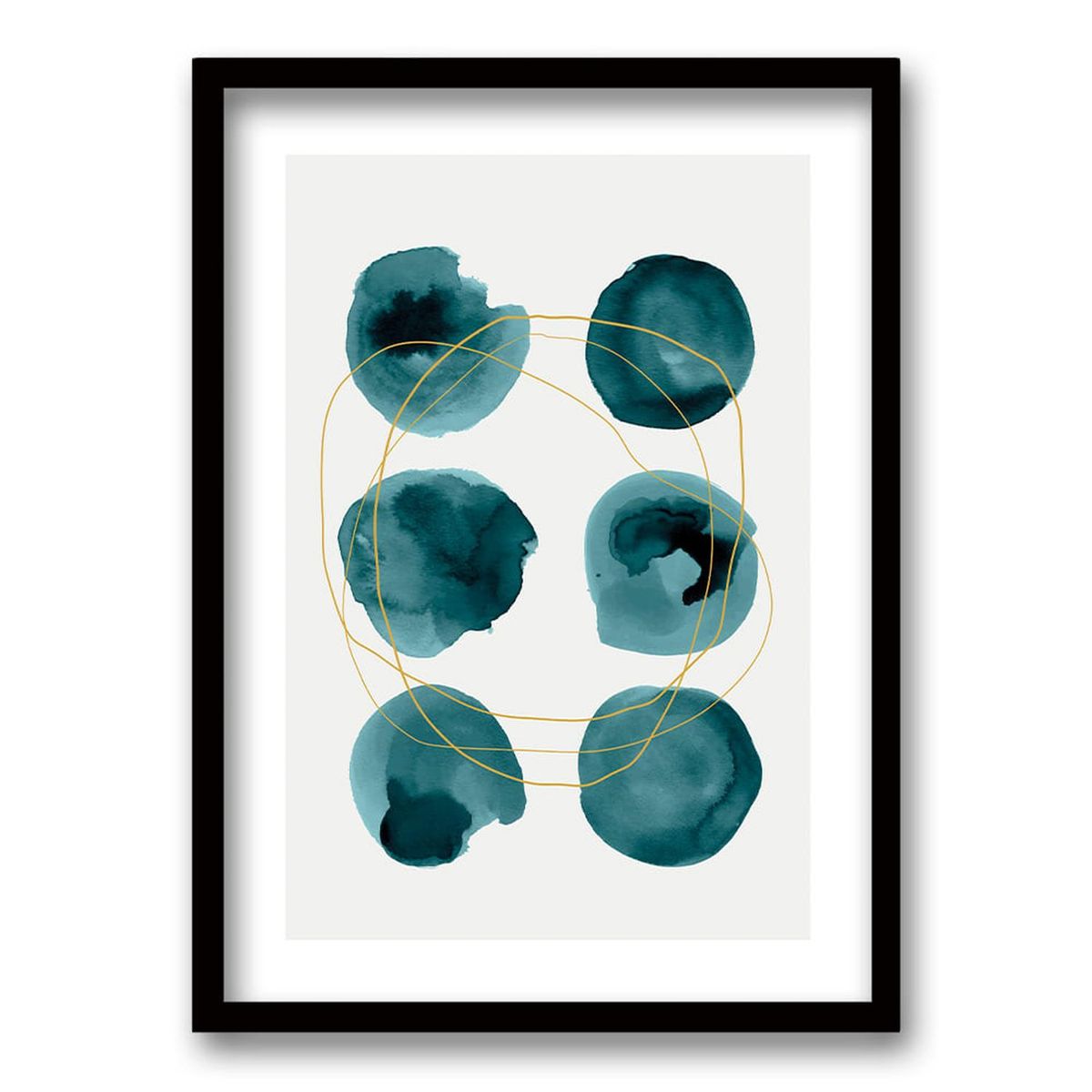 RETELA - Cuadro Turquoise - Negro