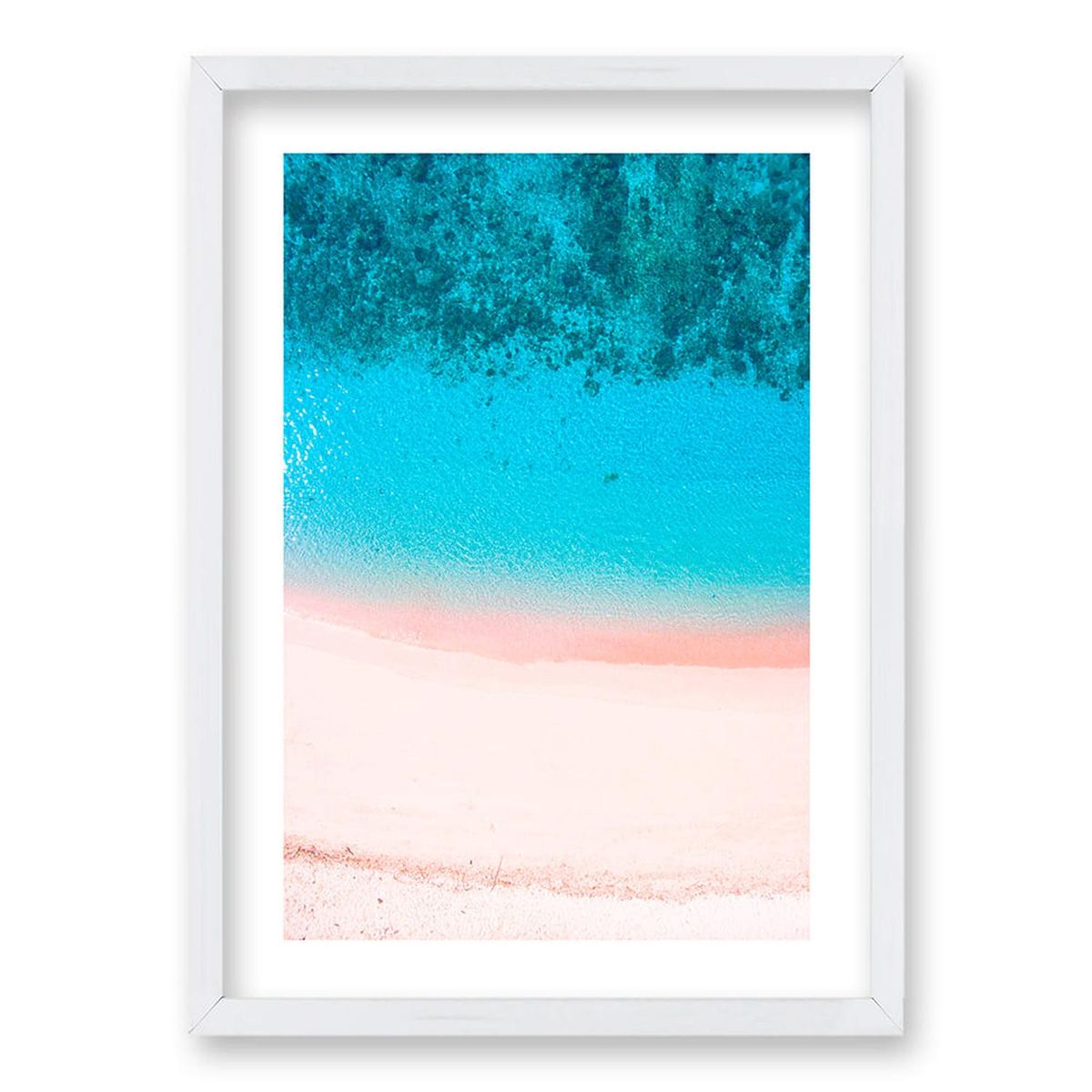 RETELA - Cuadro Mar Rosa - Blanco - 50x35 cm