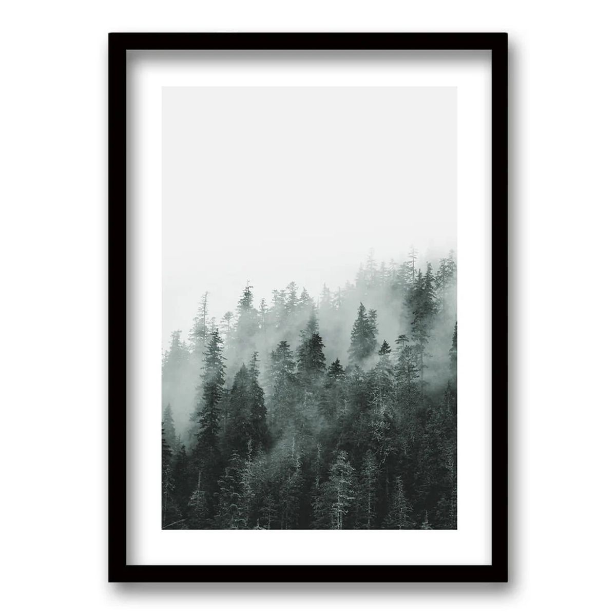 RETELA - Cuadro Bosque BN - Negro