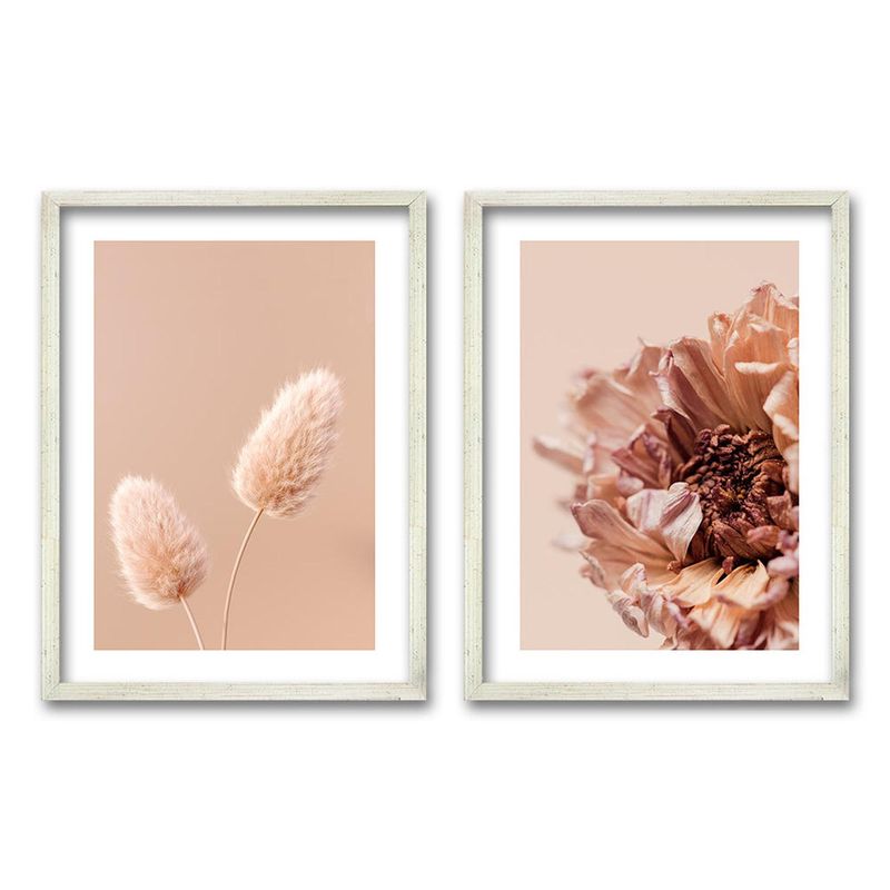 RETELA - Cuadro Duo flores - Blanco - 40x30 cms
