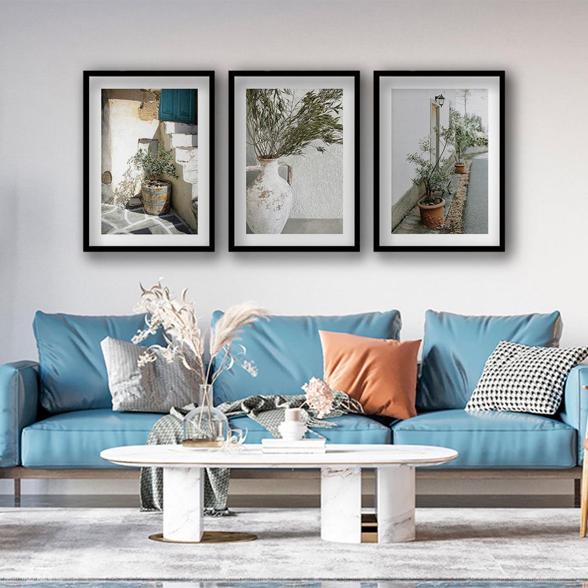 RETELA - Cuadro Trio Armonía Residencial - Negro - 70x50 cm