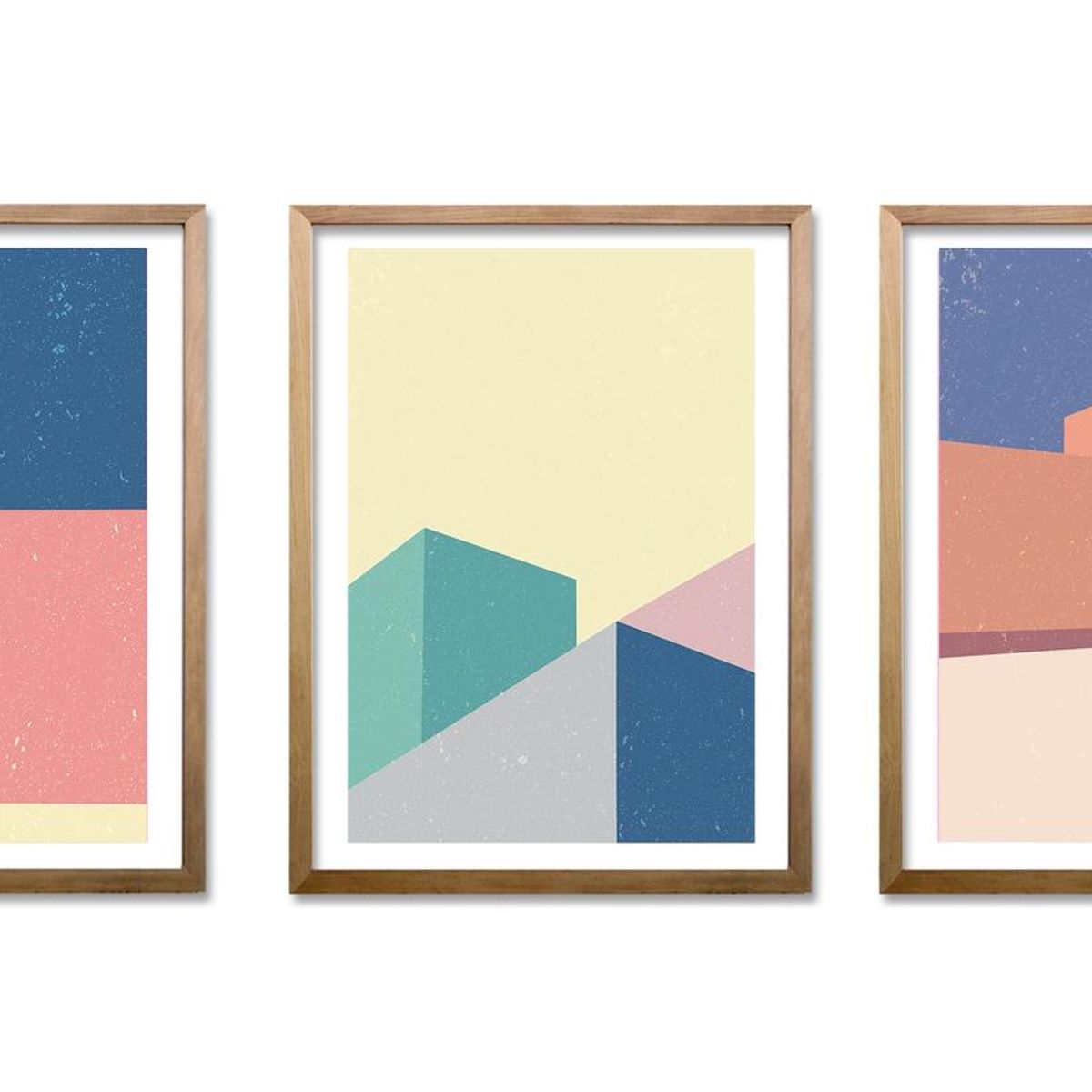 RETELA - Cuadro Trio Edificios - Cafe - 70x50 cm