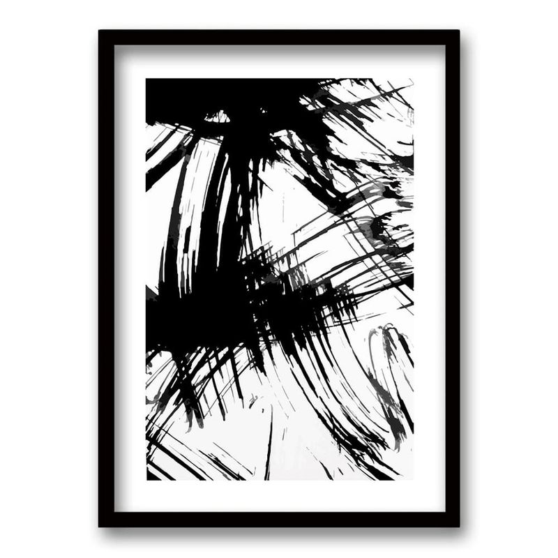 RETELA - Cuadro Brush Black - Negro