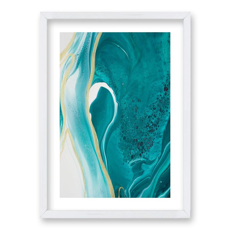 RETELA - Cuadro Calipso Gold - Blanco - 70x50 cm