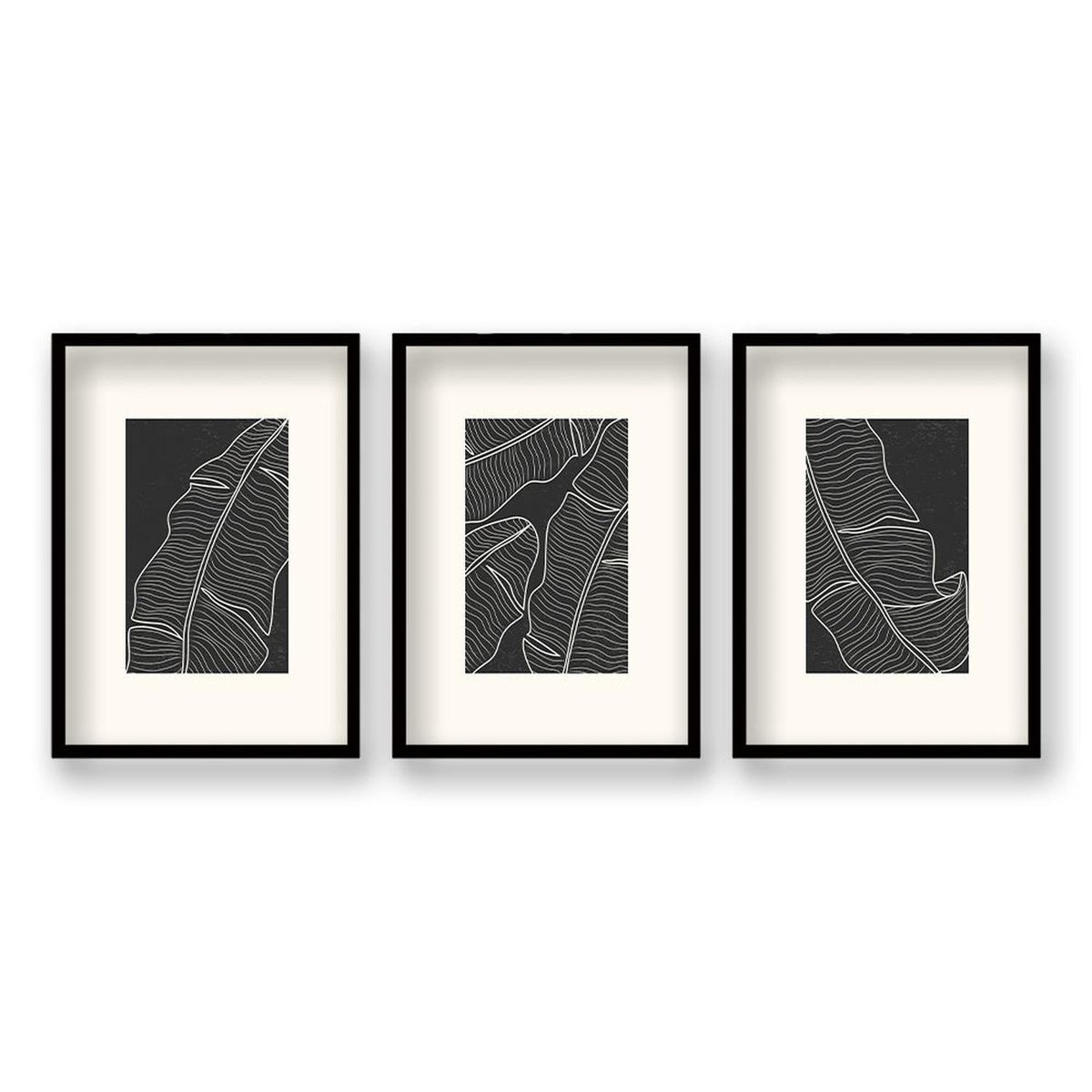 RETELA - Cuadro Trio Real - Negro - 40x30 cm
