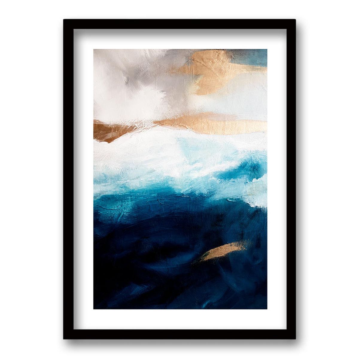 RETELA - Cuadro Blue Oil - Negro - 40x30 cm