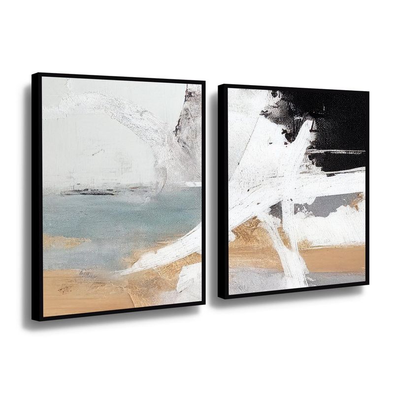 RETELA - Canvas duo Orden a Caos II - Multicolor - Enmarcado