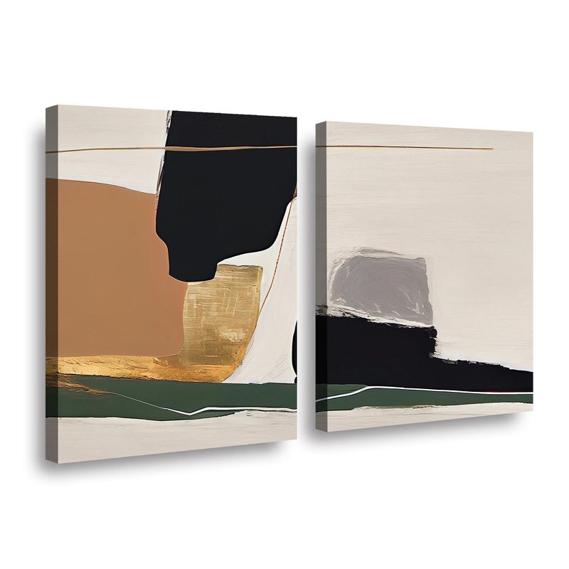 RETELA - Canvas duo Dimensión Dorada - Multicolor - 70x50 cm