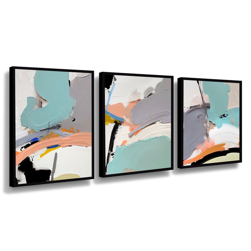 RETELA - Canvas trio Transparencia Texturizada - Multicolor - Enmarcado
