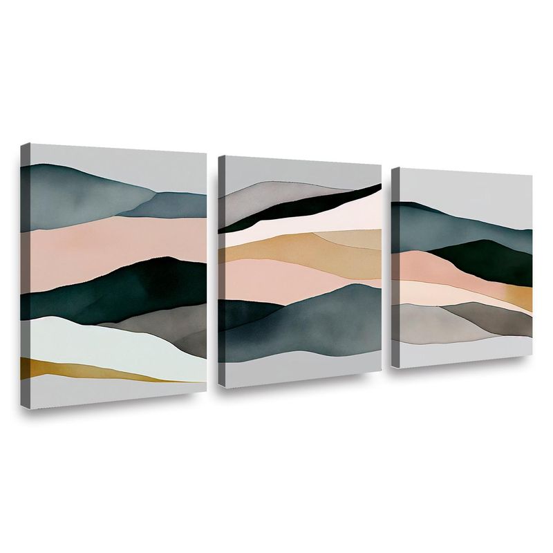 RETELA - Canvas trio Susurros de Color - Multicolor - 70x50 cm