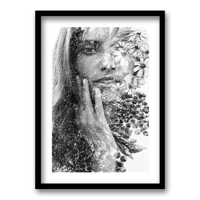 RETELA - Cuadro Fem I - Negro - 50x35 cm