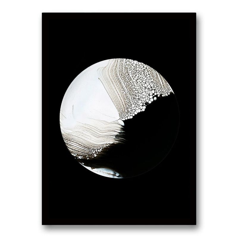 RETELA - Cuadro PintLuna II - Negro - 50x35 cm
