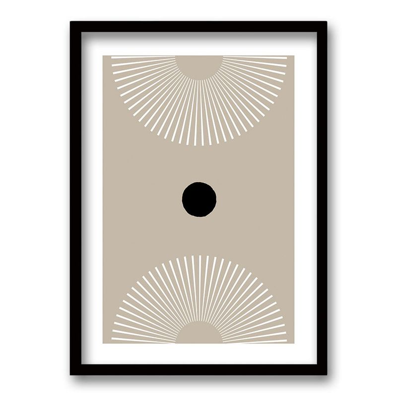 RETELA - Cuadro Luna Raya 1 - Negro - 50x35 cm