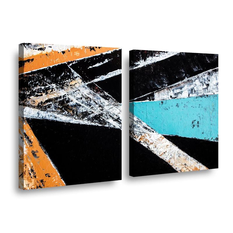 RETELA - Canvas duo Abstracto king - Multicolor - 70x50 cm