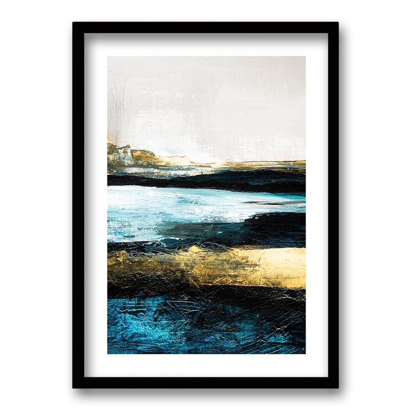 RETELA - Cuadro Blue Caos II - Negro
