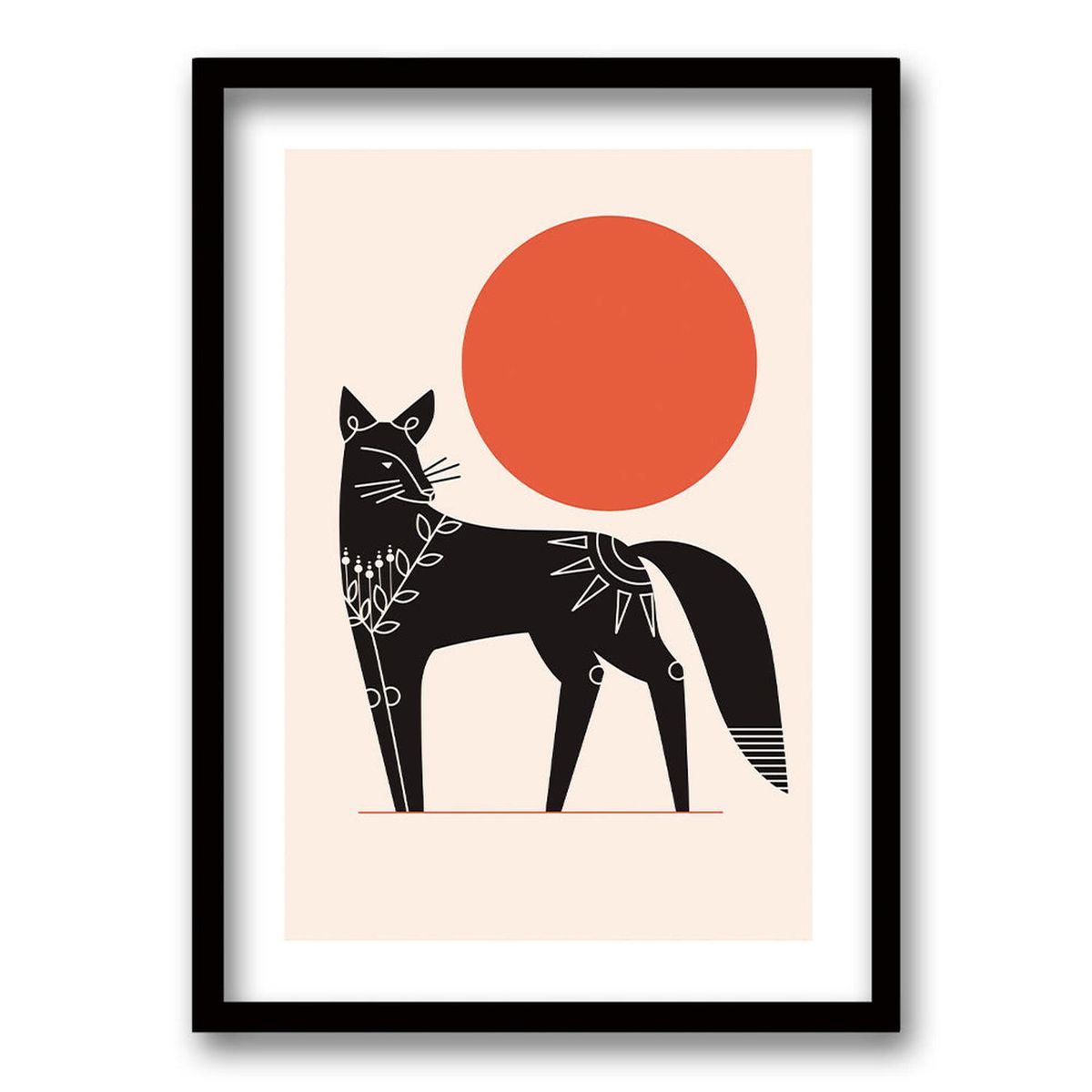 RETELA - Cuadro Luna ZORRO - Negro