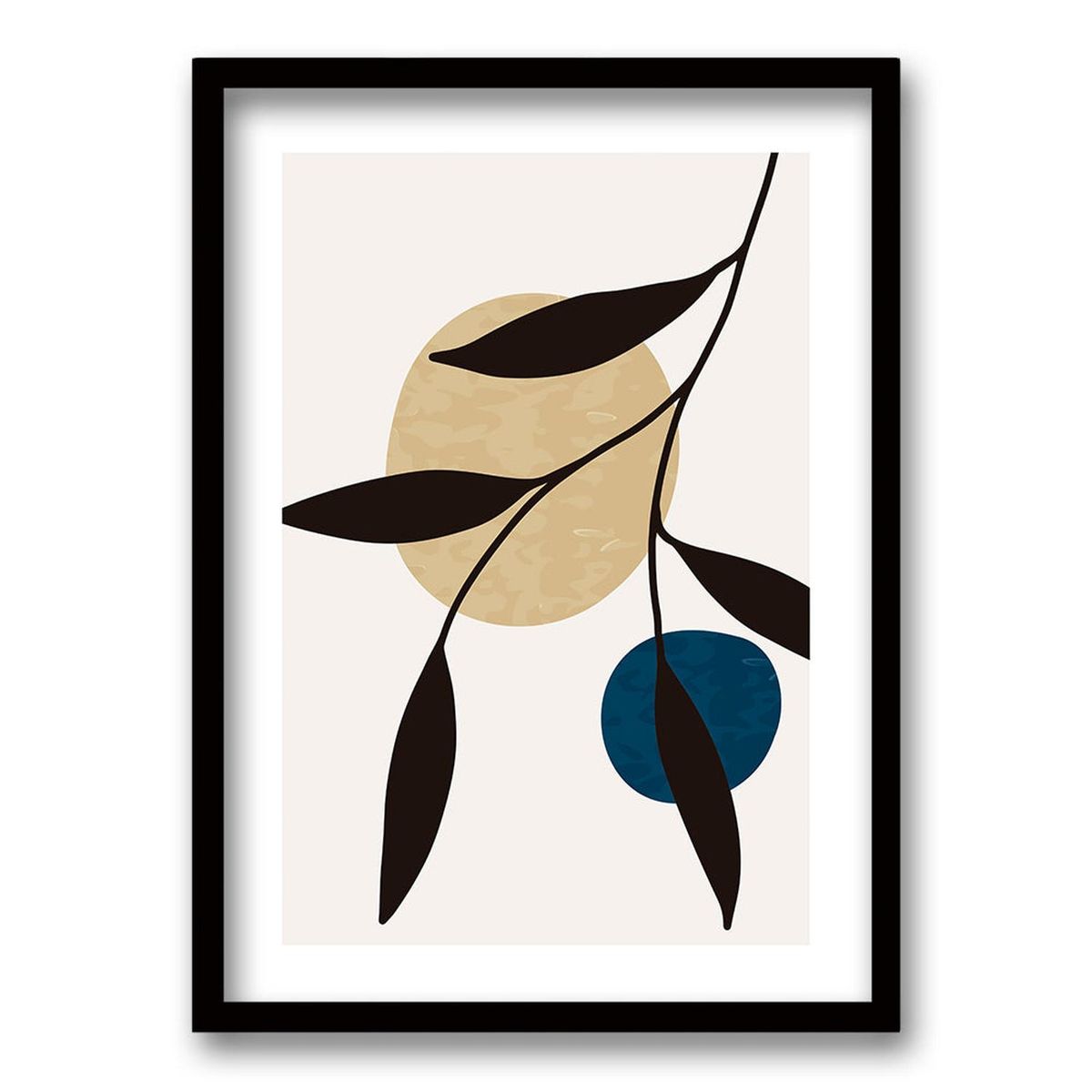 RETELA - Cuadro Black Rama IV - Negro - 40x30 cm