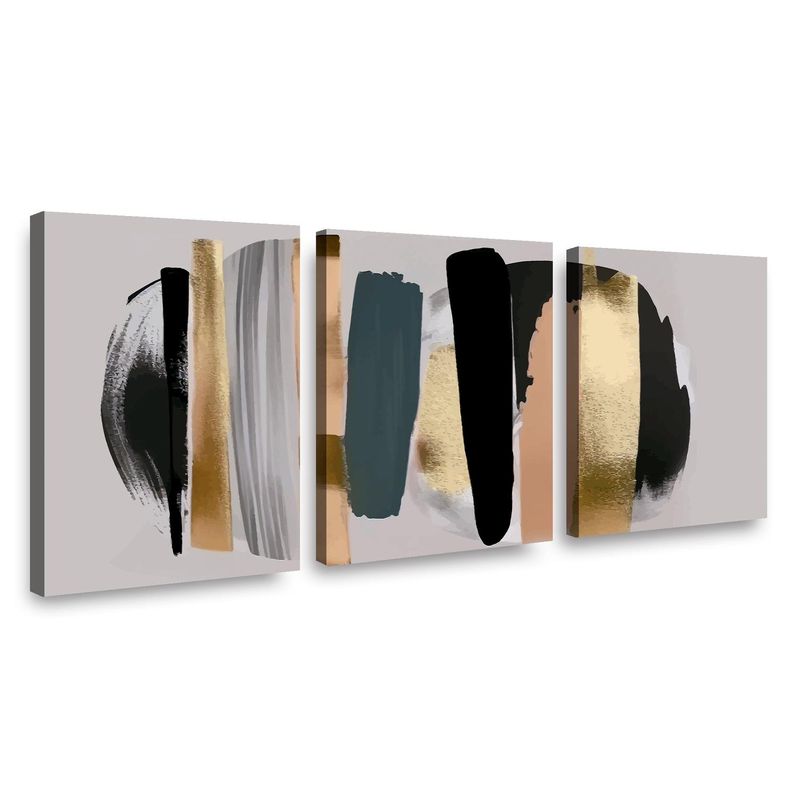 RETELA - Canvas trio Ocasos Fragmentados II - Multicolor - 70x50 cm