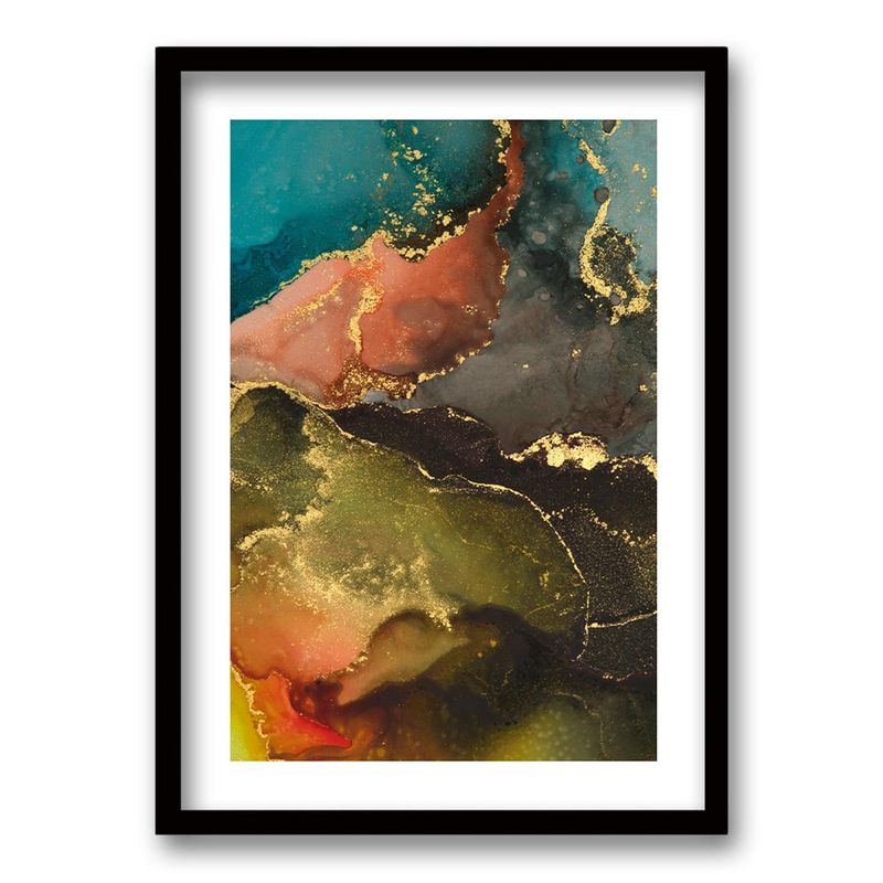 RETELA - Cuadro Green Oil - Negro - 40x30 cm