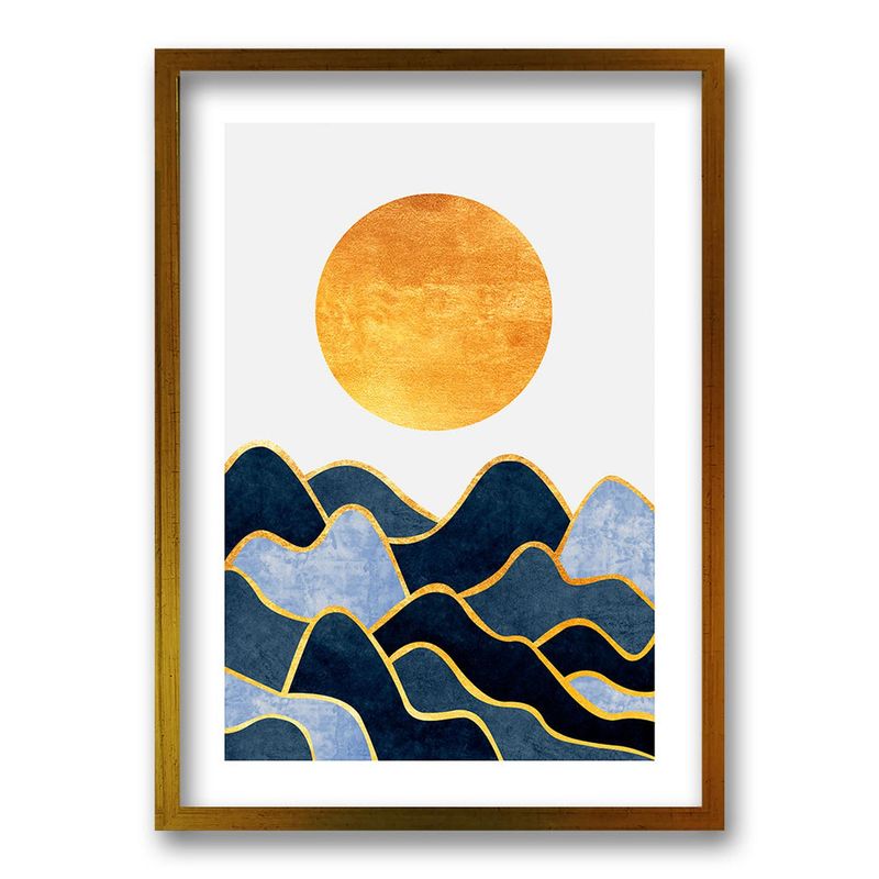 RETELA - Cuadro Luna Dorada - Dorado - 70x50 cm