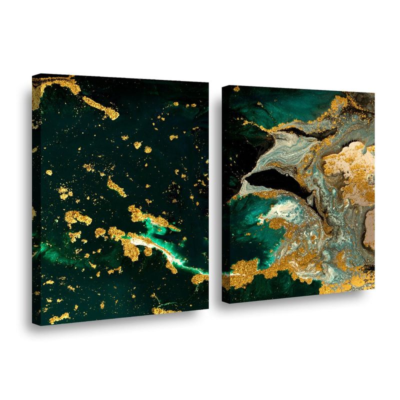 RETELA - Canvas duo Marmol Verde - Multicolor - 60x40 cm