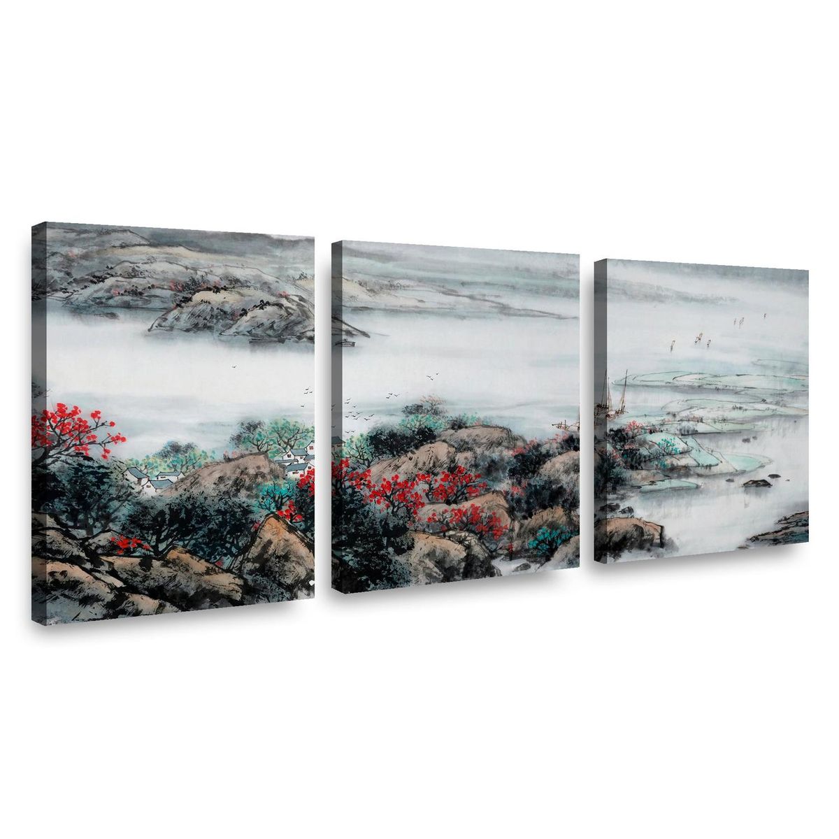RETELA - Canvas trio China - Multicolor - 70x50 cm