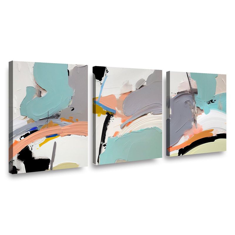 RETELA - Canvas trio Transparencia Texturizada - Multicolor - 70x50 cm